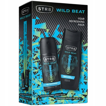 STR8 Wild Beat Zestaw Prezentowy z Kosmetykami Dla Mężczyzn Żel Dezodorant
