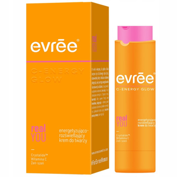 Evree C Energy Glow Rozświetlający Krem Do Twarzy Witamina C Żeń Szeń 45ml