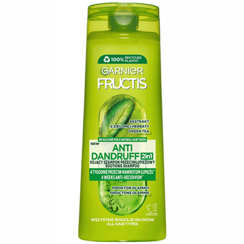 Garnier Fructis Przeciwłupieżowy Szampon Do Włosów Anti Dandruff 2w1 400ml