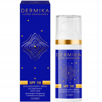 Dermika Luxury Neocollagen Krem Ochronny Przeciwzmarszczkowy SPF 50 Na Dzień 30ml