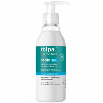 Tołpa Dermo Face Sebio BHL Mikroemulsja Żel Do Mycia Twarzy Trehaloza 195ml