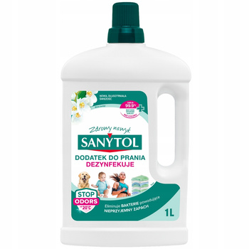 Sanytol Dezynfekujący Dodatek Płyn Do Prania Zapach Białych Kwiatów 1000ml