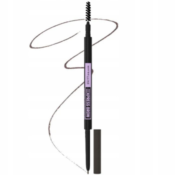 Maybelline Express Brow Cienka Kredka Do Brwi + Szczoteczka Deep Brown