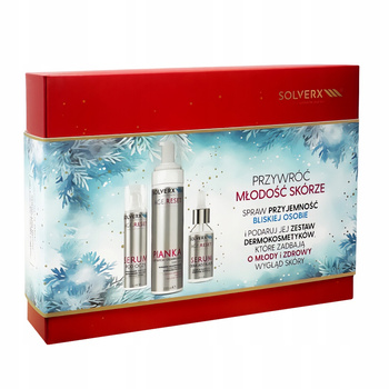 Solverx Age Reset Zestaw Prezentowy Serum Do Twarzy Pod Oczy Pianka Myjąca
