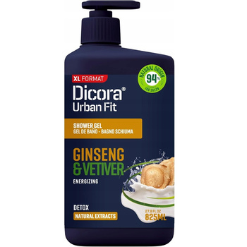 Dicora Urban Fit Żel Pod Prysznic Wetiweria i Żeń Szeń Oczyszczający 825ml