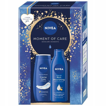 Nivea Moment Of Care Zestaw Prezentowy Dla Kobiety Żel Pod Prysznic Mleczko