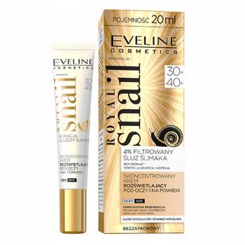 Eveline Royal Snail Rozświetlający Krem Pod Oczy 30+/40+ Śluz Ślimaka 20ml