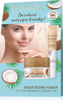 Eveline Rich Coconut Wegański Zestaw Krem Do Twarzy Krem Pod Oczy Kokosowy
