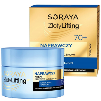 Soraya Złoty Lifting Przeciwzmarszczkowy Krem Do Twarzy Naprawczy 70+ 50ml