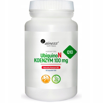 Aliness UbiqinoN Koenzym Q10 100 mg Ubichinion Suplement Diety 100 Kapsułek
