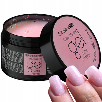 Excellent PRO Effect Budujący Żel Do Paznokci z Folią Cinderella Pink 50g