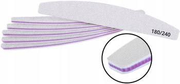 Pilnik Do Paznokci Łódka Zebra 180/240 x 10 SZTUK