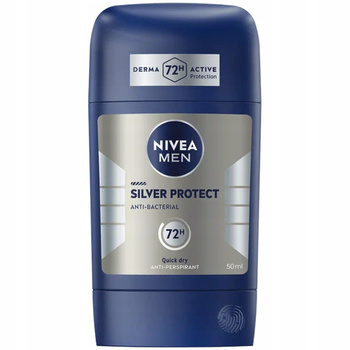 Nivea Men Silver Protect Antibacterial 72H Antyperspirant Męski Sztyft 50ml