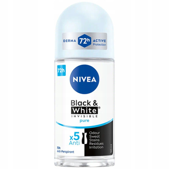 Nivea Black White Invisible Pure 72H Antyperspirant w Kulce Damski 50ml