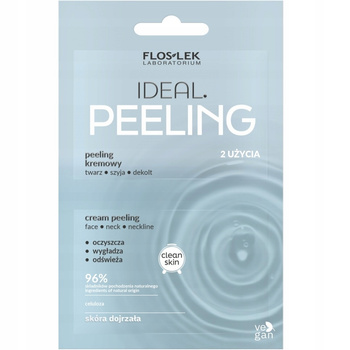 Floslek Ideal Peeling Kremowy Twarz Szyja Dekolt 2 Saszetki 2 x 4ml