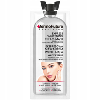DermoFuture Ekspresowa Wybielająca Maska Krem Do Twarzy Śluz Ślimaka 12ml