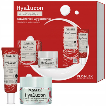 Floslek Hyaluron Zestaw Prezentowy Kosmetyków Krem Do Twarzy + Pod Oczy