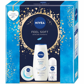Nivea Feel Soft Zestaw Prezentowy Dla Kobiety Żel Pod Prysznic + Krem + Deo