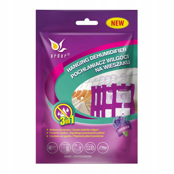 Ardor Pochłaniacz Wilgoci Do Szafy Zapach Wieszak Lawenda Osuszacz 250ml
