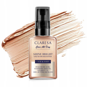 Claresa Care All Day Płynny Rozświetlacz Do Twarzy i Ciala Nawilżający 50ml