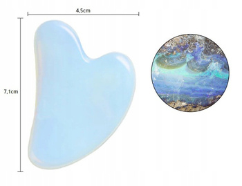 Gua Sha Plate Kamień Opal Do Masażu Niebieski