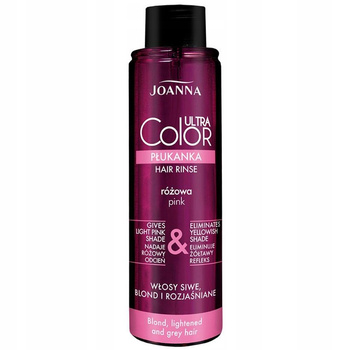 Joanna Ultra Color Różowa Płukanka Do Włosów Blond i Siwych 150ml