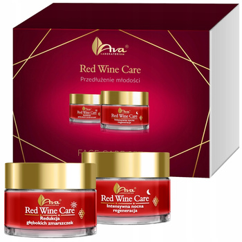 Ava Red Wine Care Zestaw Prezentowy Kosmetyków Krem Do Twarzy Na Dzień Noc