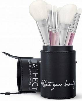 Affect Zestaw 7 Profesjonalnych Pędzli Do Makijażu w Skórzanej Tubie