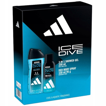 Adidas Ice Dive Zestaw Prezentowy Kosmetyków Męskich DEO Żel Pod Prysznic