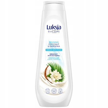 Luksja Silk Care Kremowy Płyn Do Kąpieli Orzeźwiający Kokos Gardenia 900ml