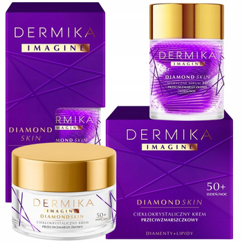 Zestaw Dermika Imagine Diamond Skin Przeciwzmarszczkowy Krem 50+ Serum