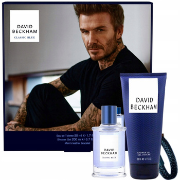 David Beckham Classic Blue Zestaw Prezentowy Kosmetyk贸w EDT 呕el Bransoletka