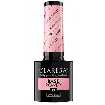 Claresa Base Power UV/LED Bezkwasowa Baza Hybrydowa Różowy Nude 12 5g