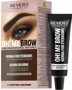 Revers Oh My Brow Kremowa Henna Do Brwi z Olejem Rycynowym 3.0 Ciemny Brąz