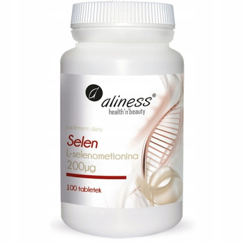 Aliness Selen L-selenometionina 200 mcg Suplement Diety Odporność 100 Tab