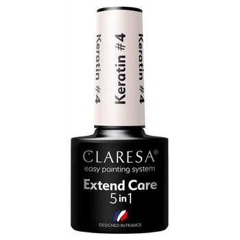 Claresa Extend Care 5in1 Keratin Baza Hybrydowa Do Paznokci Róż Nude 4 5g