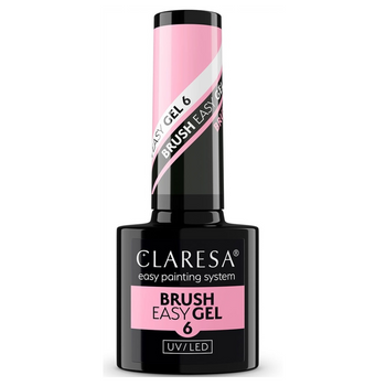 Claresa Easy Brush Gel Żel Do Paznokci w Pędzelku 6 Średni Róż Różowy 5g