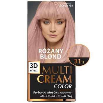 Joanna Multi Cream Color Efekt 3D Trwała Farba Do Włosów 31,5 Różany Blond