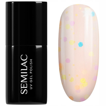 Semilac Lakier Hybrydowy Do Paznokci Manicure Pedicure 930 Sunny Dots 7ml