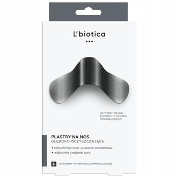L'biotica Głęboko Oczyszczające Plastry Na Nos z Węglem Aktywnym 3 szt