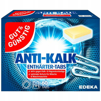 G&G AntiKalk Odkamieniacz Do Pralki Zmiękczający Wodę Wydajny 60 Tabletek