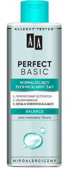 AA Perfect Basic Normalizujący Płyn Micelarny 3w1 Cera Mieszana Tłusta