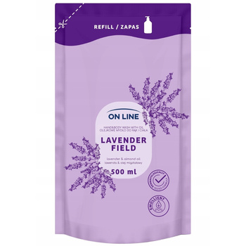 On Line Olejkowe Mydło w Płynie Do Rąk Ciała Uzupełniające Lavender 500ml