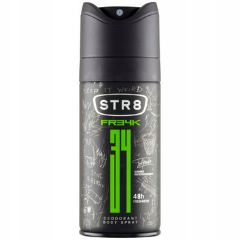 STR8 Freak Body Spray Dezodorant Męski 48H Ochrony i Świeżości Spray 150ml