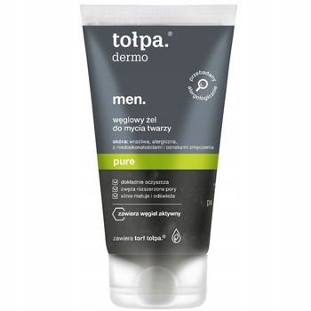 Tołpa Dermo Men Pure Węglowy Oczyszczający Żel Do Mycia Twarzy Męski 150ml