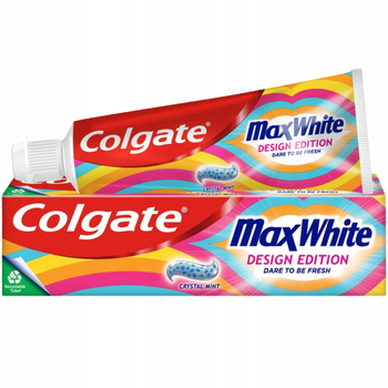 Colgate Max White Design Edition Pasta Do Zębów z Kryształkami Miętowa 75ml
