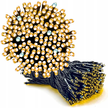 Lampki Świąteczne Światełka Choinkowe LED Ciepłe Zewnątrzne 200 Sztuk