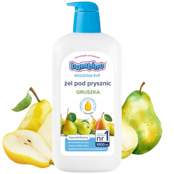 Bambino Rodzina Łagodny Żel Pod Prysznic Dorośli i Dzieci 3+ Gruszka 1000ml