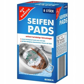 G&G Gąbki Do Czyszczenia Garnków Druciak Falowany Nasączony 8 Sztuk