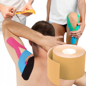Taśma Kinesio Kinezjologiczna Plaster Tejpy Do Kinesiotapingu 5cm x 5m BEŻOWA